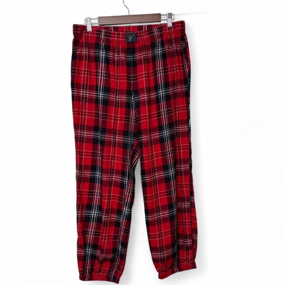 Victorias Secret Red Plaid Pajama Jogger Cotton & Viscose Blend Size Large - Picture 2 of 9